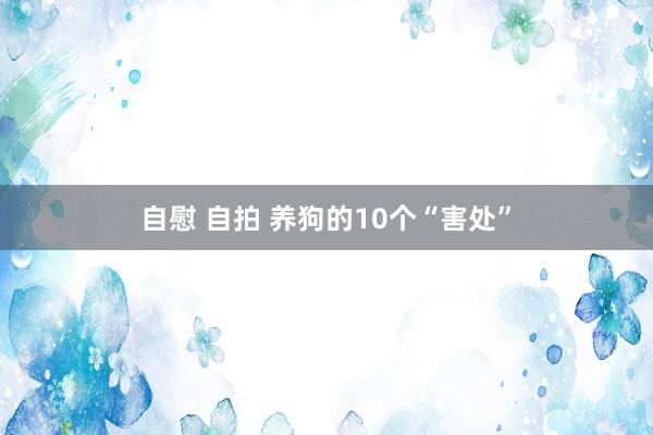 自慰 自拍 养狗的10个“害处”