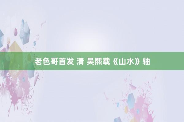 老色哥首发 清 吴熙载《山水》轴