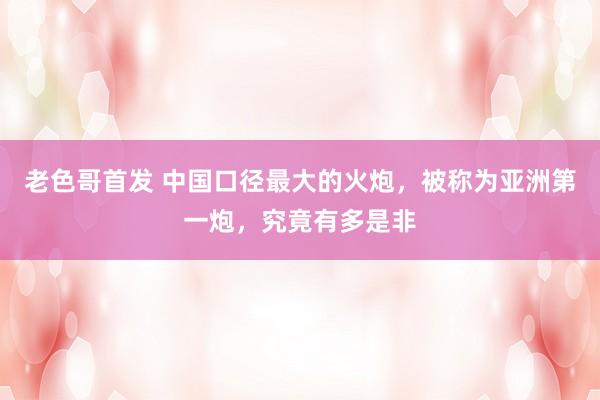 老色哥首发 中国口径最大的火炮，被称为亚洲第一炮，究竟有多是非